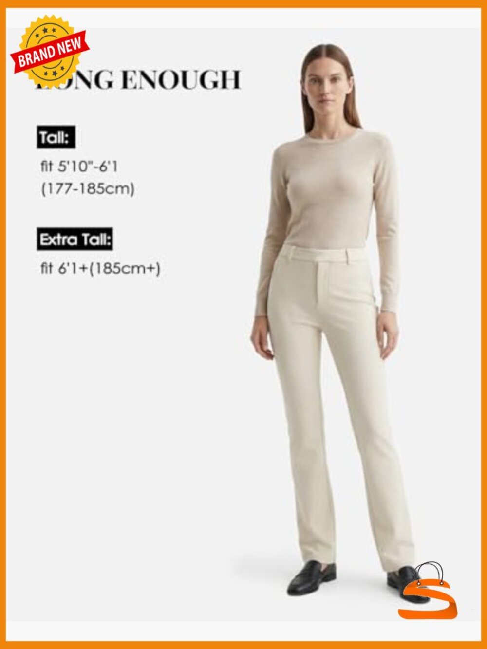 Tall Dress Pants 32" 34" Inseam Stretch Yoga Work Slacks Slim Straight Business - Picture 4 of 7